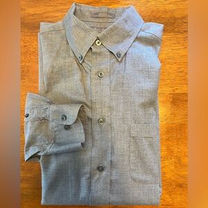 Daniel Cremieux Light Gray Casual Button-Down Shirt